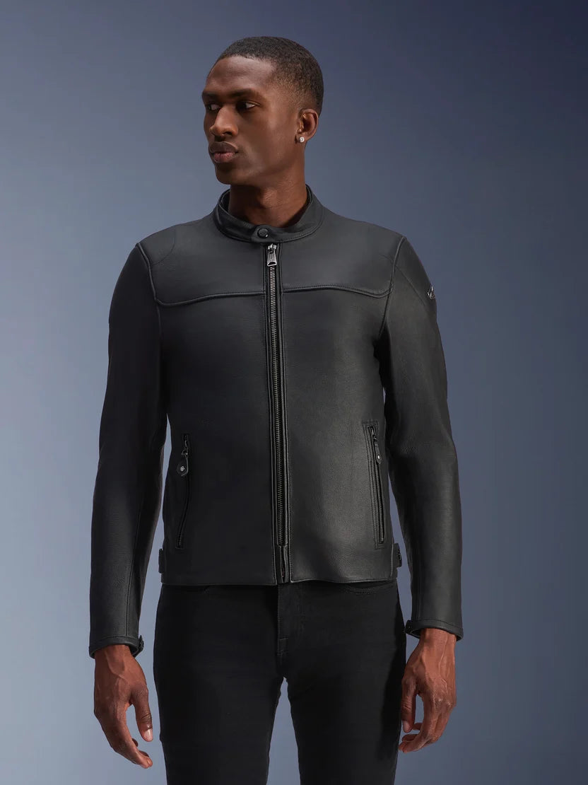 Alpinestars Men's Blacktrack Classic Leather Riding Jacket – Matte Black