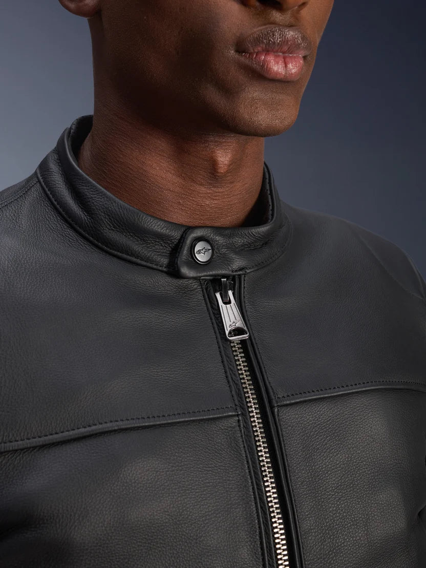 Alpinestars Men's Blacktrack Classic Leather Riding Jacket – Matte Black