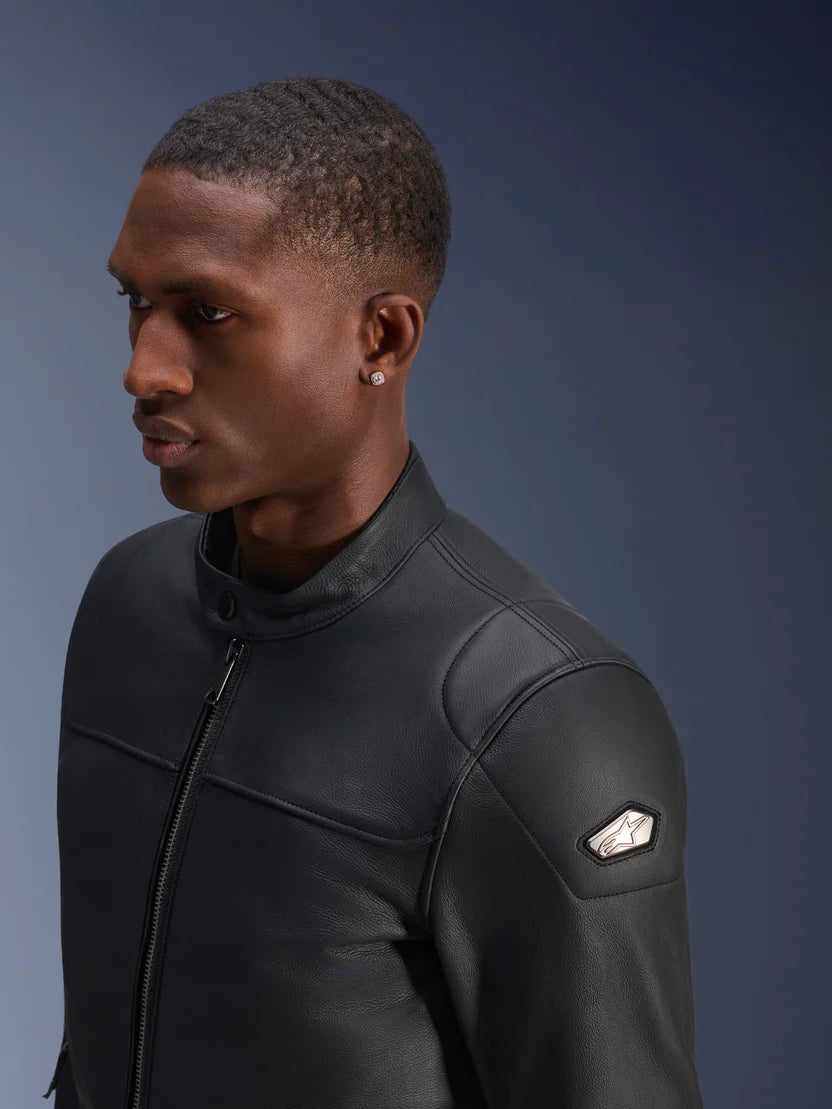 Alpinestars Men's Blacktrack Classic Leather Riding Jacket – Matte Black