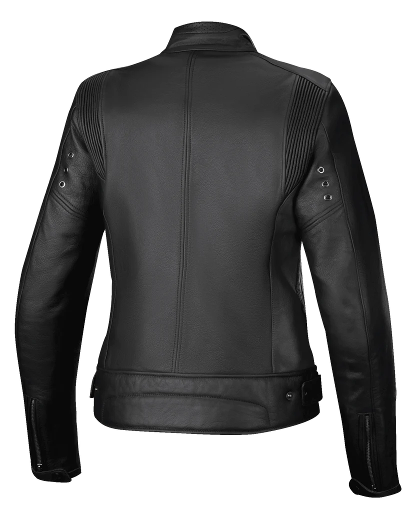 Alpinestars Women's Stella Dyno Leather Motorcycle Jacket – Black / Dark Grey