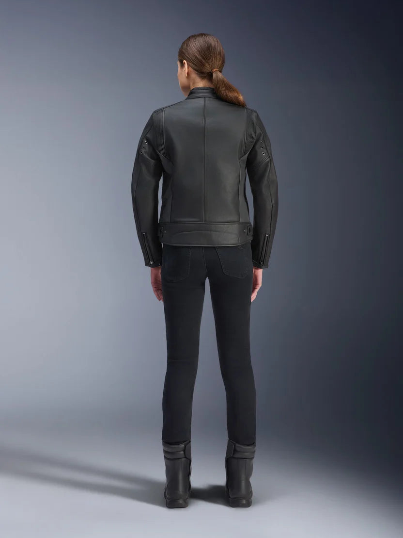 Alpinestars Women's Stella Dyno Leather Motorcycle Jacket – Black / Dark Grey
