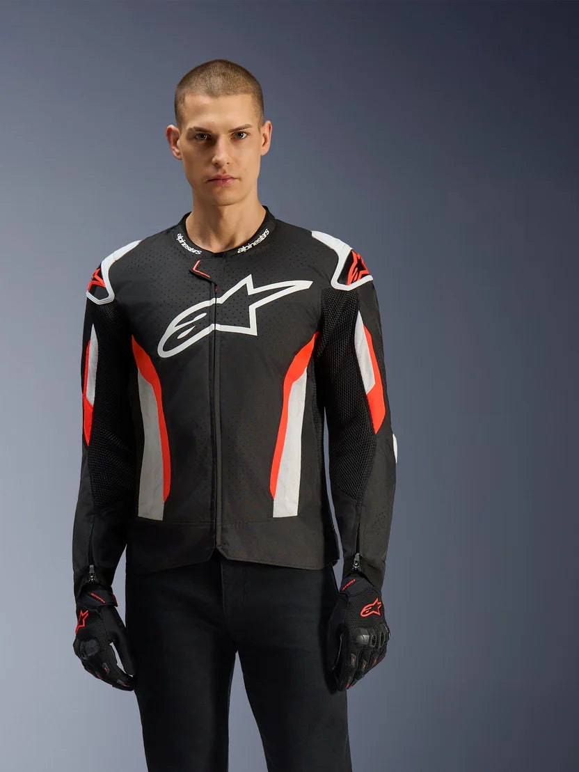 Alpinestars Men's T-GP Air Mesh Sport Riding Jacket – Black / Fluo Red