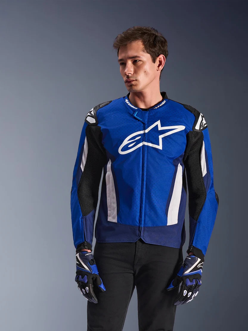Alpinestars Men's T-GP Air Mesh Sport Riding Jacket – Blue / Black / White