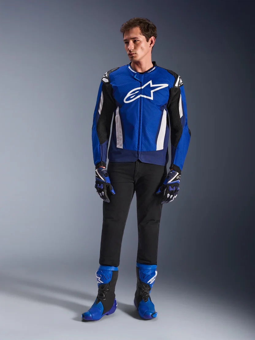 Alpinestars Men's T-GP Air Mesh Sport Riding Jacket – Blue / Black / White