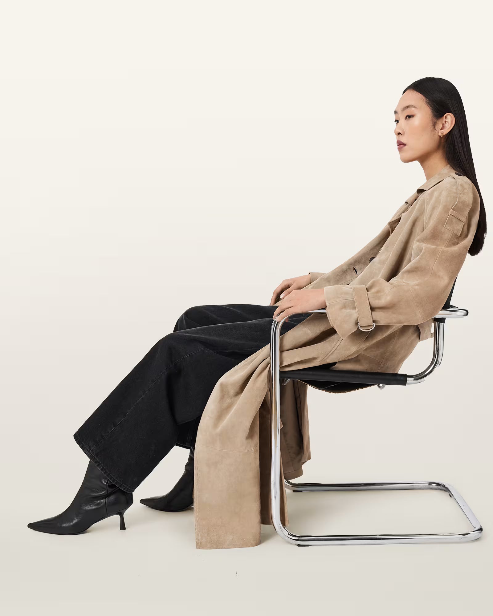 Reed Suede Trench Coat