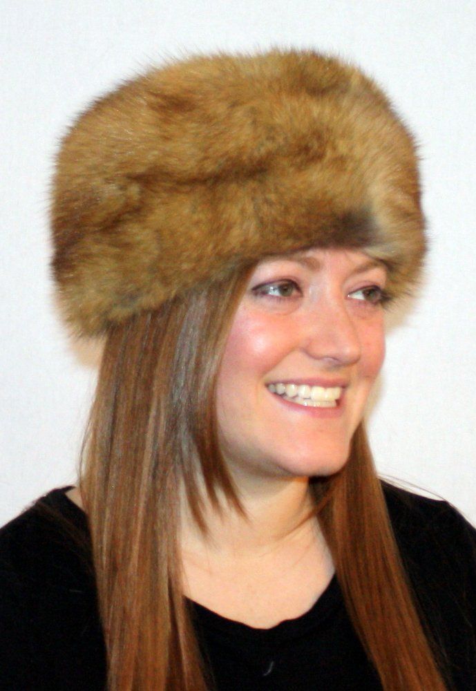 Sable Fur Pill Box Hat