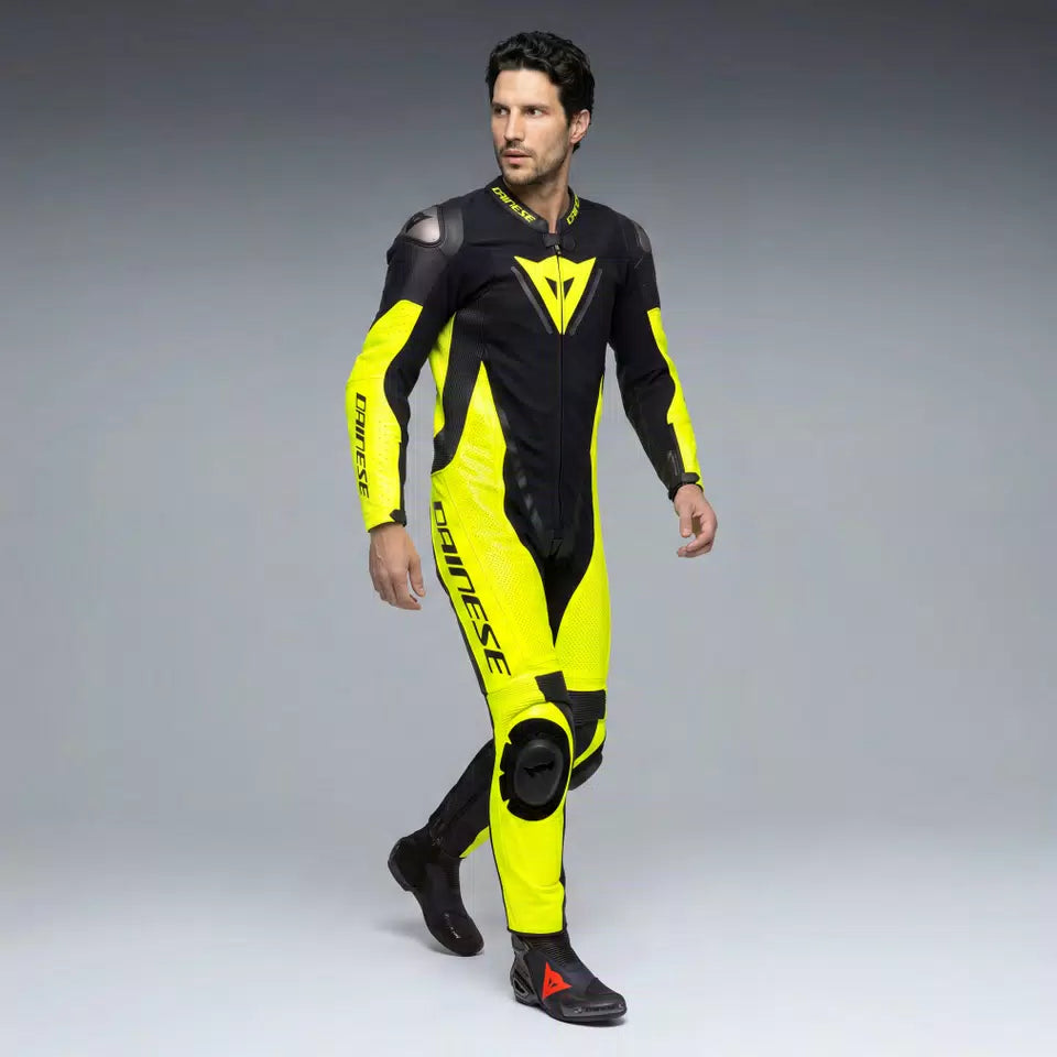 DEMON SPRINT - MEN'S ONE-PIECE PERFORATED LEATHER MOTORCYCLE SUIT