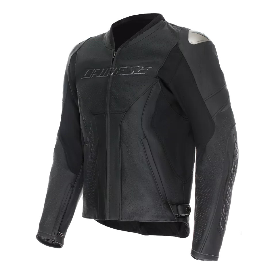 Dainese Super Speed 4 Perforated Leather Motorcycle Jacket – Black-Matt / Charcoal