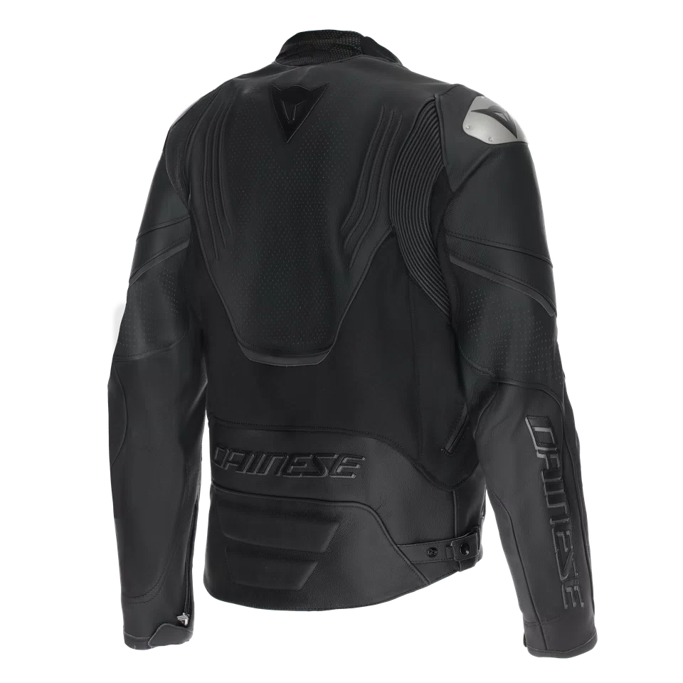 Dainese Super Speed 4 Perforated Leather Motorcycle Jacket – Black-Matt / Charcoal