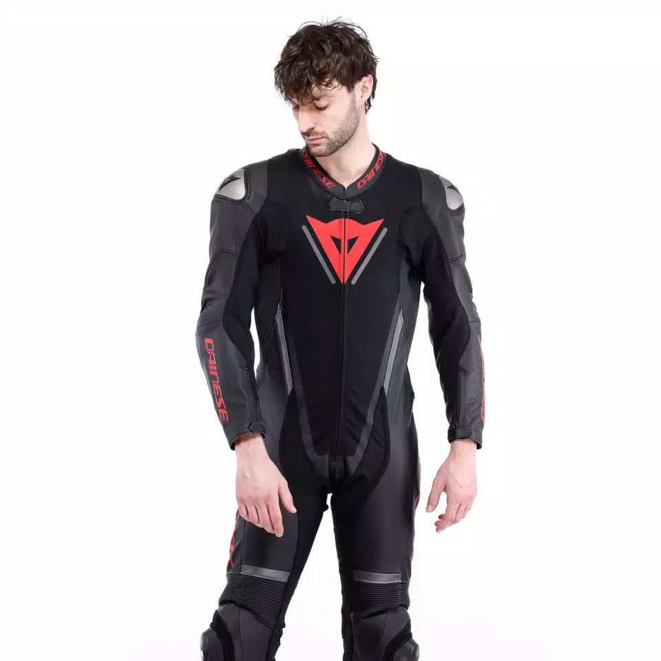 DEMON SPRINT - MEN'S ONE-PIECE PERFORATED LEATHER MOTORCYCLE SUIT